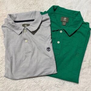 Timberland Men's Polo Shirts in Green and Gray Size XXL